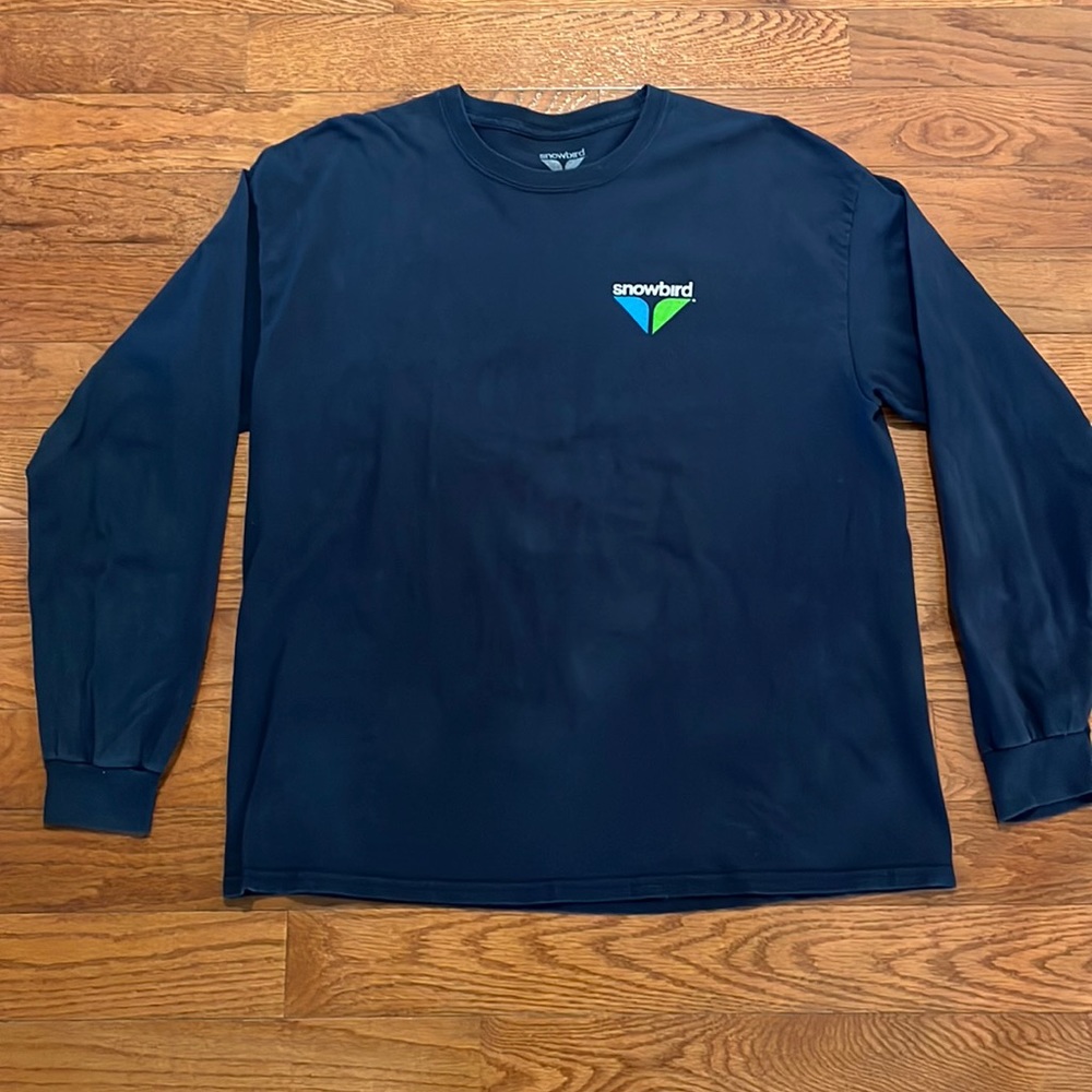 SNOWBIRD Utah Ski Resort Navy Blue Long Sleeve Crew Neck T-Shirt Men's XL